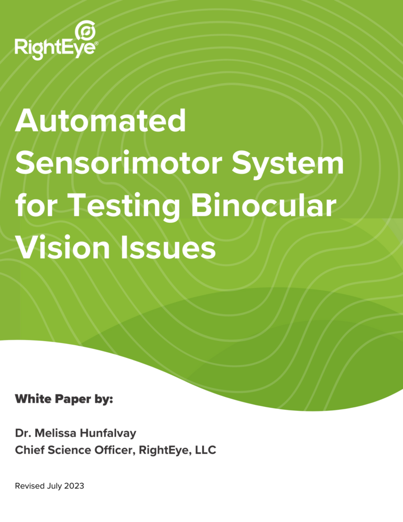 Automated Sensorimotor System for Testing Binocular Vision Issues white paper cover image